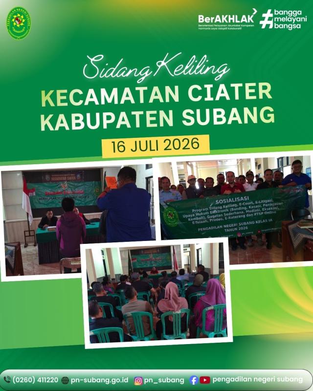 Sidang Keliling di Kec. Ciater